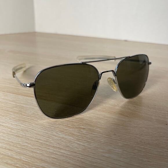 Randolph Engineering Aviator Sunglasses 5 1/2 Chrome AF-58-20 READ - Picture 1 of 15